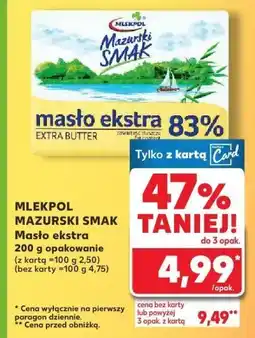 Kaufland Masło ekstra Mazurski Smak Mlekpol oferta