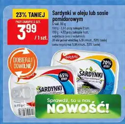 Polomarket Sardynki w oleju lub sosie pomidorowym Graal oferta