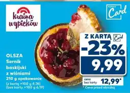 Kaufland Sernik baskijski z wiśniami Olsza oferta