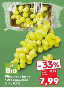 Kaufland Winogrona jasne 1 opak. K-Bio oferta