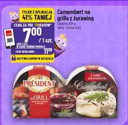 Polomarket Ser Camembert na grilla z żurawiną President oferta