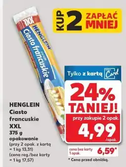 Kaufland Ciasto francuskie XXL Henglein oferta