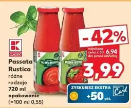Kaufland Passata rustica, różne rodzaje K-Classic oferta