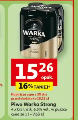 Auchan Piwo Warka Strong oferta