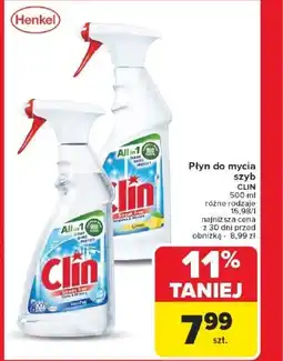 Carrefour Płyn do mycia szyb Clin oferta