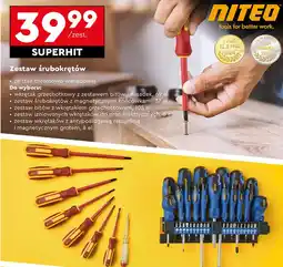 Biedronka Zestaw bitów i śrubokrętów Niteo oferta
