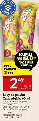 Twój Market Lody na patyku Zapp Algida oferta