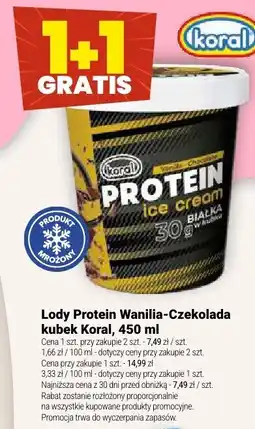 Twój Market Lody Protein Wanilia-Czekolada kubek Koral oferta