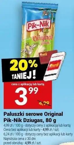 Twój Market Paluszki serowe Original Pik-Nik Dziugas oferta