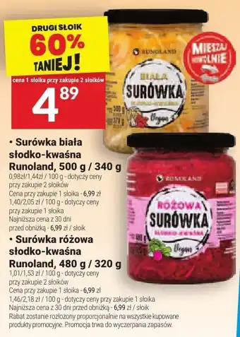Twój Market Surówka różowa słodko-kwaśna Runoland oferta