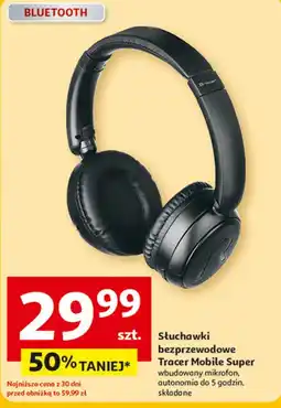 Auchan Słuchawki mobile super bt czarne Tracer oferta