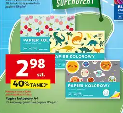 Auchan Papier kolorowy a4 10 kartek Interdruk oferta