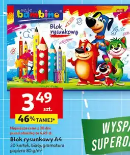 Auchan Blok rysunkowy a4 20 kartek Moje Bambino oferta