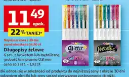 Auchan Długopisy żelowe z brokatem Colorino oferta