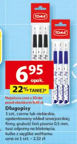 Auchan Długopis w gwiazdki niebieski Toma (Piśmiennicze) oferta