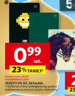 Auchan Zeszyt a5/16 uv 3 linie Interdruk oferta