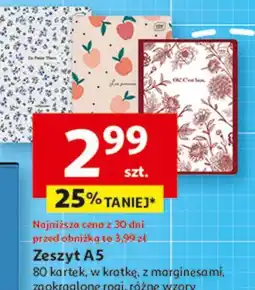 Auchan Zeszyt a5 80 kartek kratka Interdruk oferta