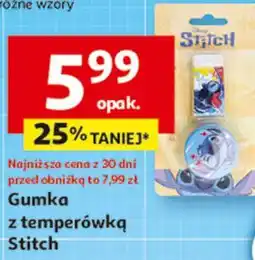 Auchan Gumka z temperówką stitch Beniamin oferta