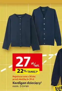 Auchan Kardigan dziewczęcy 3-14 lat oferta