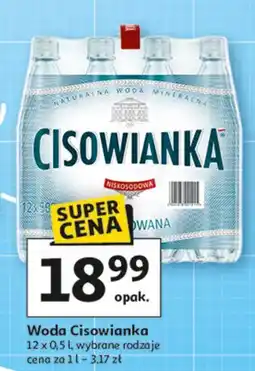 Auchan Woda niegazowana Cisowianka oferta
