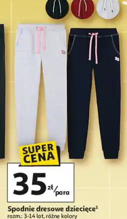 Auchan Spodnie dresowe dziewczęce 3-14 lat oferta