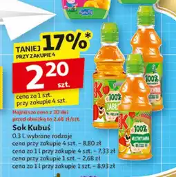 Auchan Sok marchew-jabłko-brzoskwinia Kubuś 100% oferta