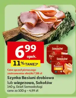Auchan Szynka basiuni drobiowa Sokołów oferta