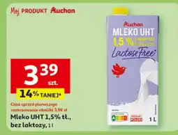 Auchan Mleko bez laktozy 1.5% Auchan Różnorodne (Logo Czerwone) oferta