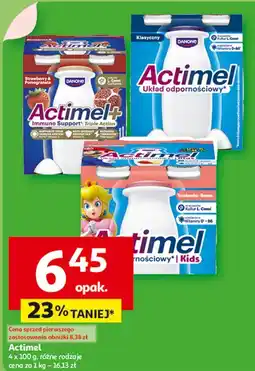 Auchan Jogurt truskawka i granat Danone Actimel oferta