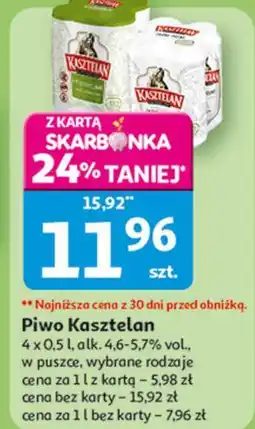 Auchan Piwo Kasztelan Jasne Pełne oferta