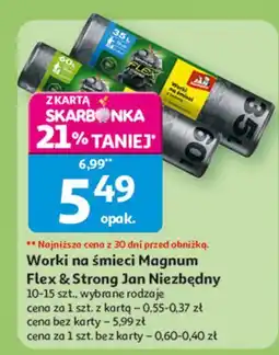 Auchan Worki na śmieci flex & strong 60 l Jan Niezbędny Magnum oferta