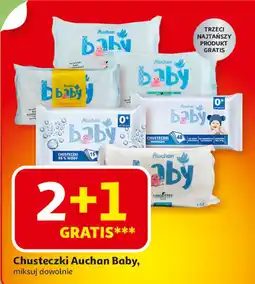 Auchan Chusteczkki nawilżane olive Auchan Baby oferta