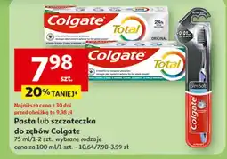 Auchan Szczoteczka do zębów charcoal ultra soft Colgate Slim Soft oferta