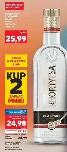 Kaufland Wódka Khortytsa Platinium oferta