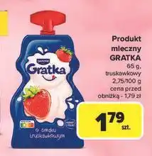 Carrefour Deser truskawka saszetka Danone Gratka oferta