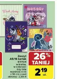 Carrefour Market Zeszyt a5 16 kartek linia stitch Beniamin oferta