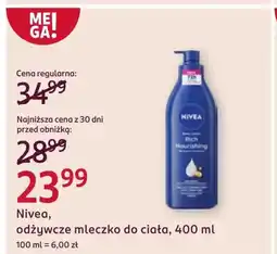 Rossmann Mleczko do ciała Nivea oferta
