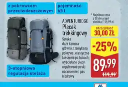 ALDI Plecak trekkingowy Adventuridge oferta