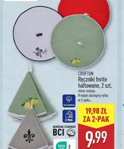 ALDI Ręczniki frotte haftowane Crofton oferta