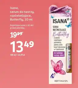 Rossmann Isana, serum do twarzy, rozświetlajace, Butterfly oferta