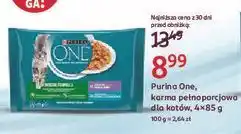 Rossmann Karma dla kota indoor formula cielęcina z marchewką + tuńczyk zieloną fasolką Purina One oferta
