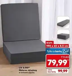 Kaufland Materac składany 190 x 65 8.5 cm Liv & Bo oferta
