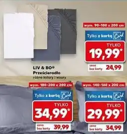 Kaufland Prześcieradło 180-200 x 200 cm Liv & Bo oferta