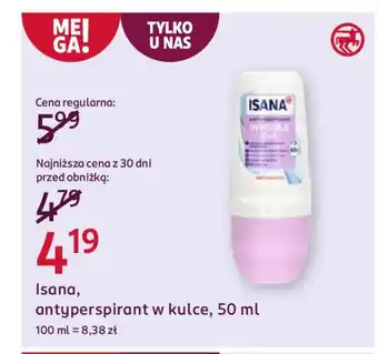 Rossmann Isana, antyperspirant w kulce oferta