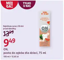 Rossmann On, pasta do zębów dla dzieci oferta