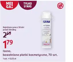 Rossmann Isana, bawełniane płatki kosmetyczne oferta