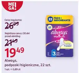 Rossmann Always, podpaski higieniczne oferta