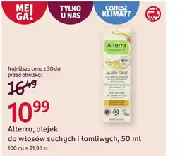 Rossmann Alterra, olejek do włosów suchych i łamliwych oferta