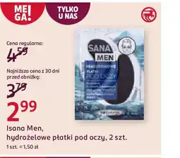 Rossmann Isana Men, hydrożelowe płatki pod oczy oferta