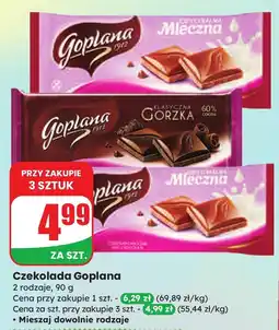 Dino Czekolada Goplana mleczna, gorzka oferta